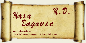 Maša Dagović vizit kartica